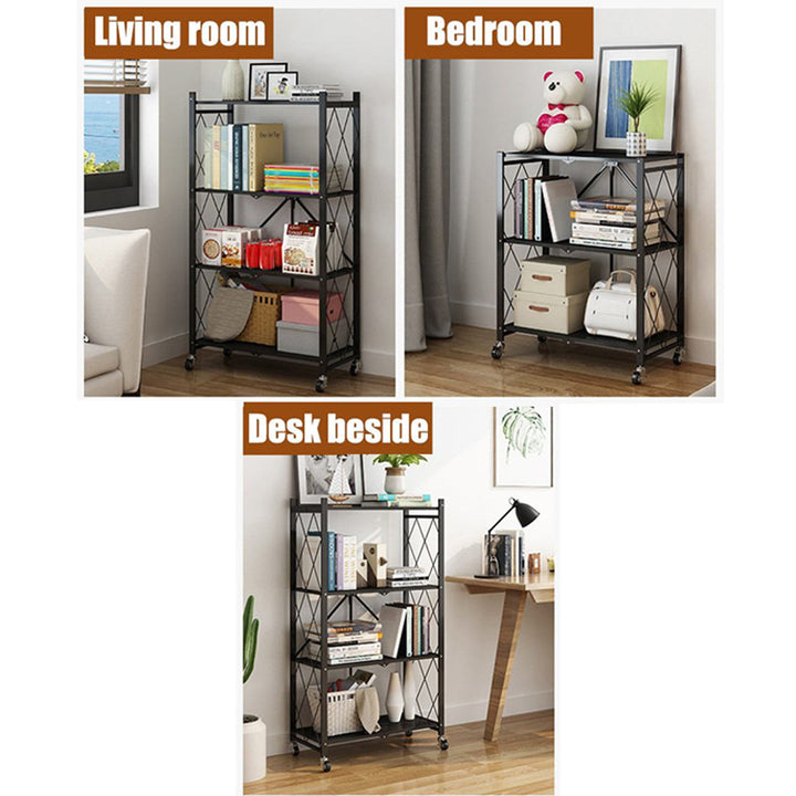 Carbon steel folding removable Multi-tier (3 Layers & 4 Layers) storage rack shelf