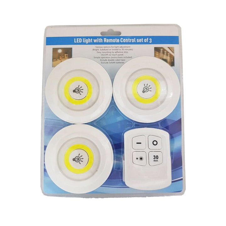 3 Led Light Set With Wireless Remote Control