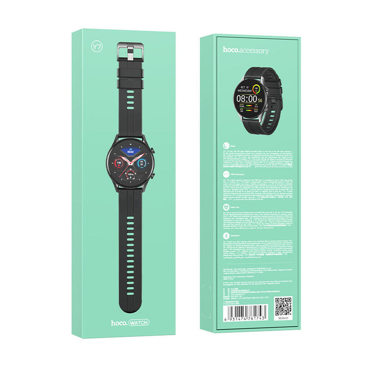 Hoco Y7 1.32 inch Touch Screen Smart Watch Bluetooth 5.0 IP68 Waterproof Smart Sports Watch