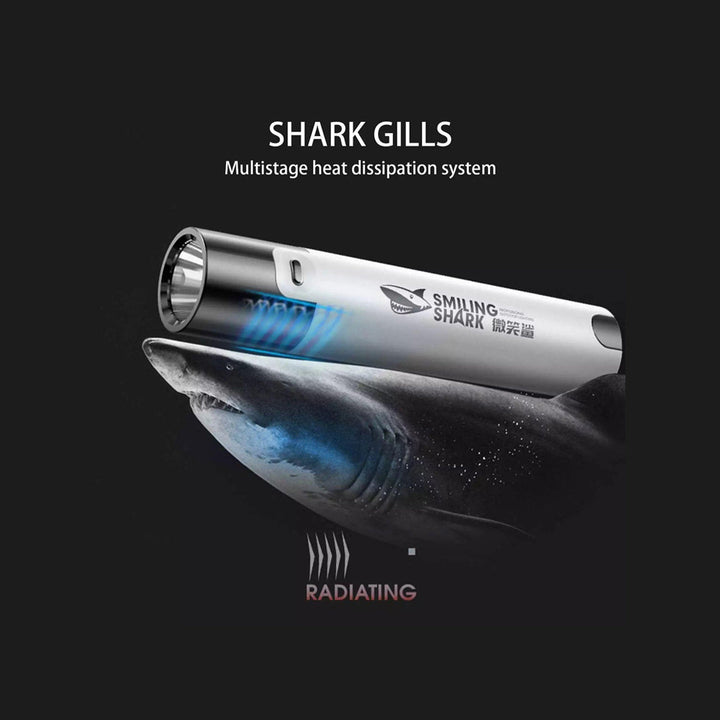 Smiling Shark Rechargeable Powerful LED Torch Power Bank Waterproof Mini Flashlight