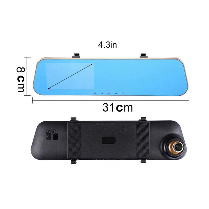 Car Blackbox DVR Front Mirror Camera For Front And Back Recording