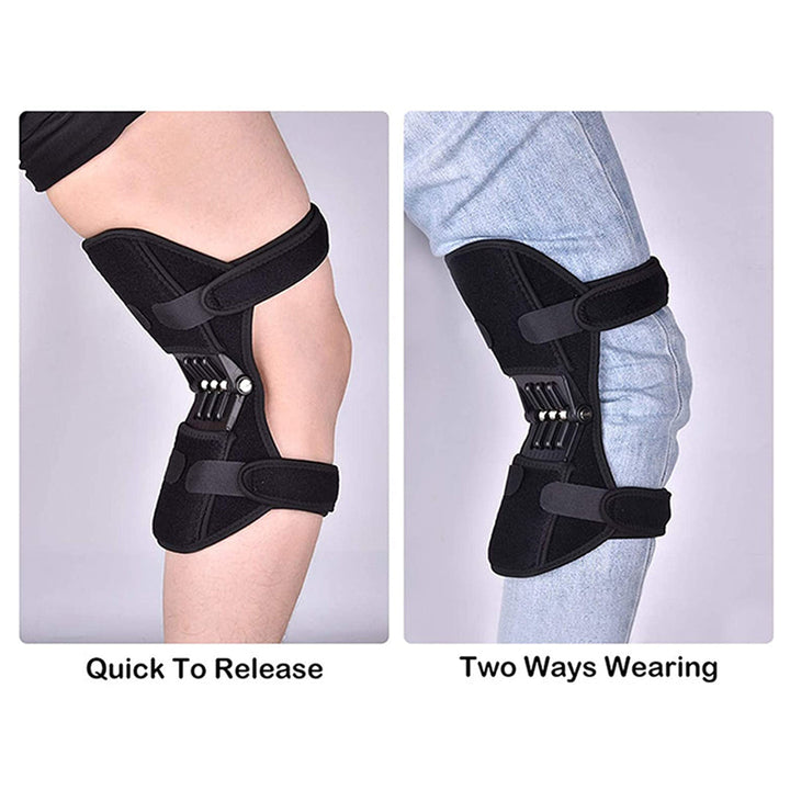 Knee Support Brace Pads Booster Joint Lift Squat Sport Power Spring Force