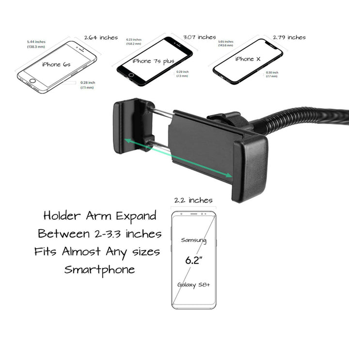 Mobile Live Stream Equipment, Mic Stand Ring Light & Cell Phone Holder, Smartphone Lighting Accessories