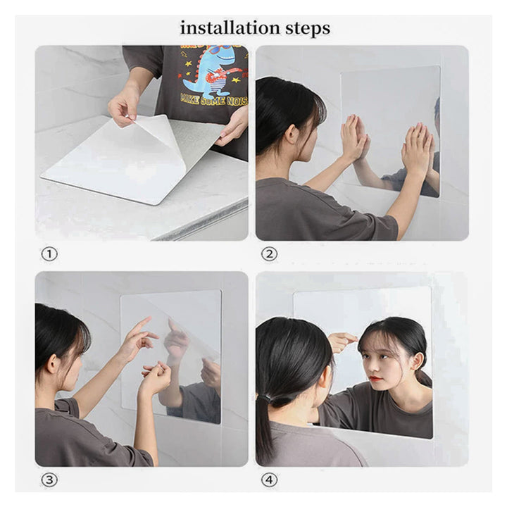 Flexible Mirror Wall Stickers Soft Non Glass Self-Adhesive Waterproof Acrylic Mirror