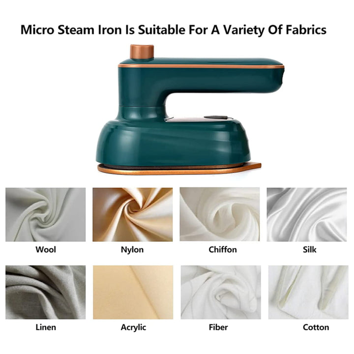 Mini Portable Travel Steam Iron 170°C Wet and Dry Ironing