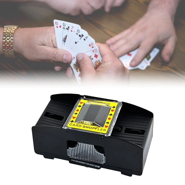 Battery-Operated Playing Card Shuffler with a Design Compatible with  Various Sizes of Playing Cards