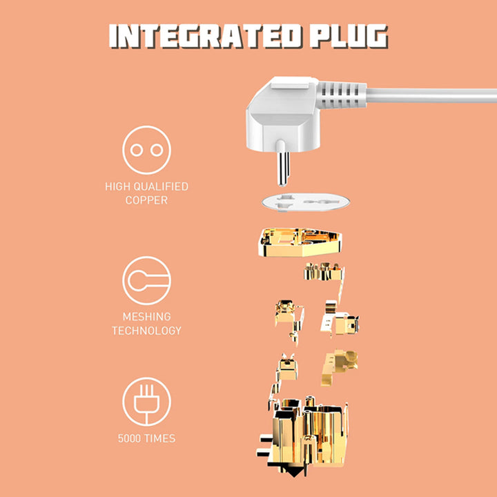 LDNIO SC10610 Slope Design Power Strip With 10 Outlets+5USB Ports+1PD Port