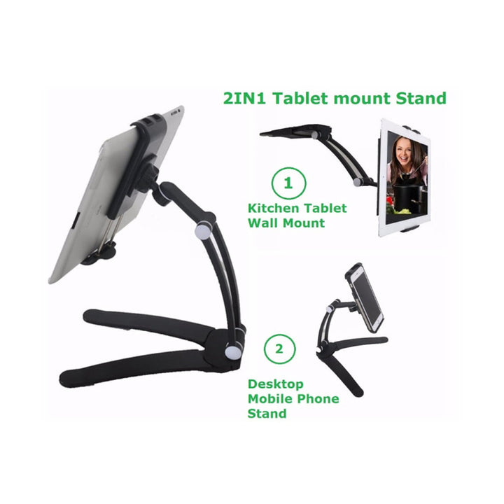 Kitchen Universal Tablet Holder Wall Mount Stand