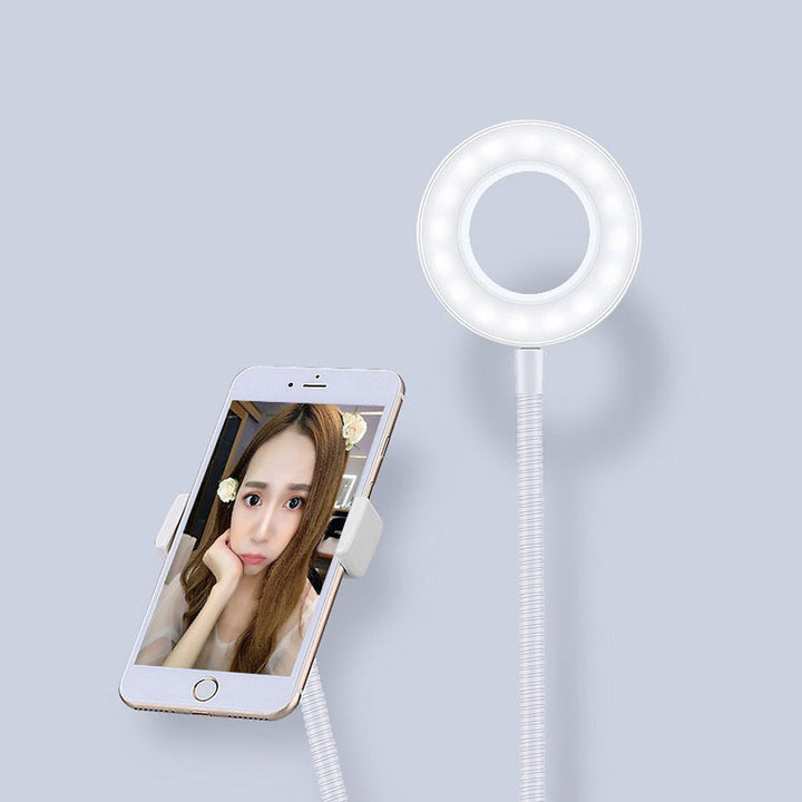 3 in 1 Phone Stand With Microphone Holder Selfie Ring Light For Live Stream Adjustable Long Arm Desk Stand
