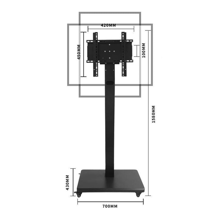 Rotatable and Height-Adjustable TV Stand With Wheels - dealatcity store