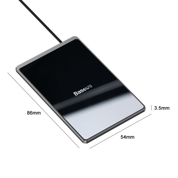 Baseus Ultra-thin Wireless Charger Qi Inductive Pad 15W with USB Cable 100cm