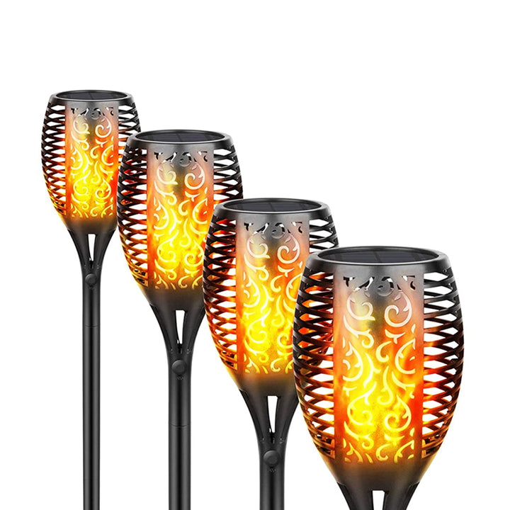 Solar Garden Torch Flame Light Outdoor 96 Led Tiki Torches With Flickering Flame