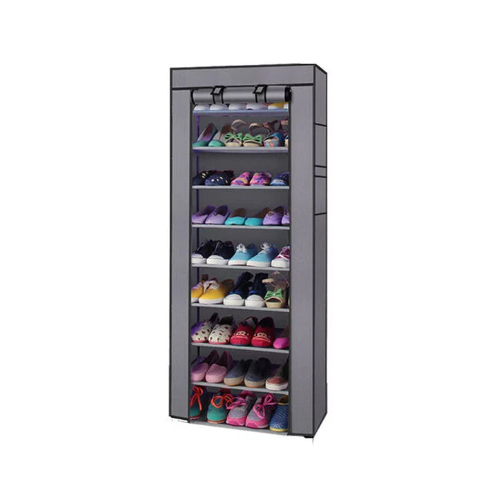 Room-Saving 10-Layers Non-Woven Fabric Shoe Storage Rack