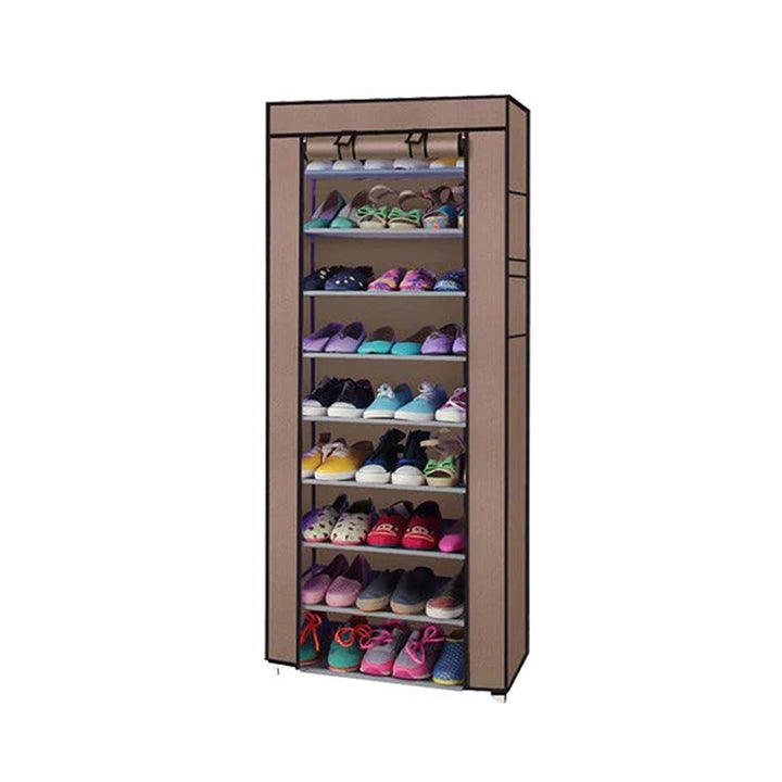 Room-Saving 10-Layers Non-Woven Fabric Shoe Storage Rack