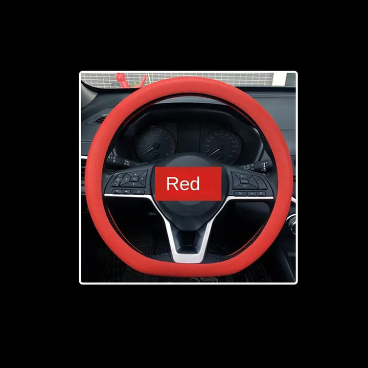 Interior Car Silicone Steering Wheel Cover Heat-Resistant Corrosion-Resistant and Non-Slip