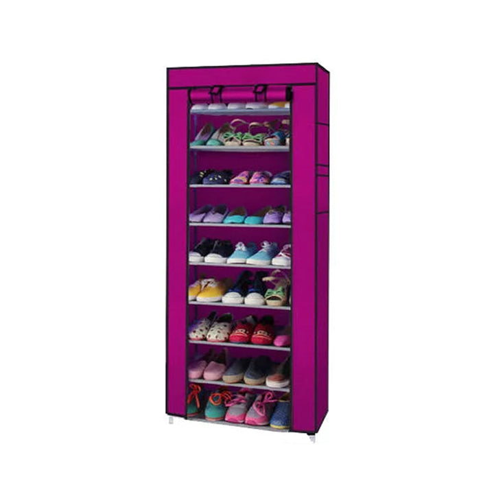 Room-Saving 10-Layers Non-Woven Fabric Shoe Storage Rack