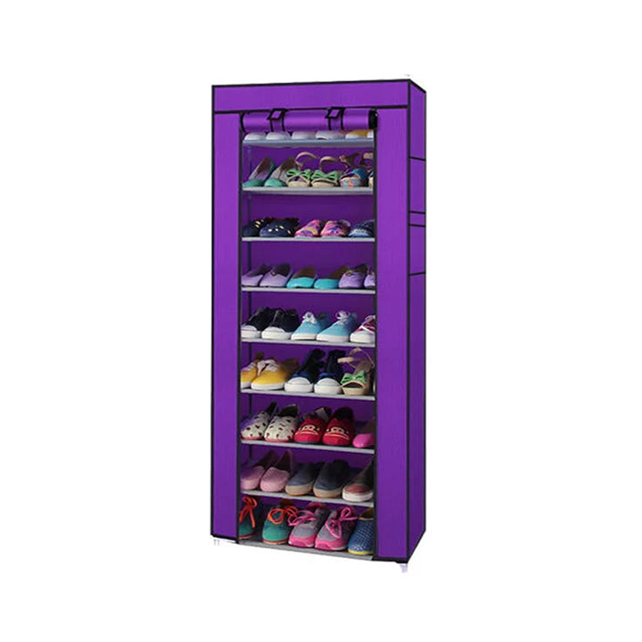 Room-Saving 10-Layers Non-Woven Fabric Shoe Storage Rack