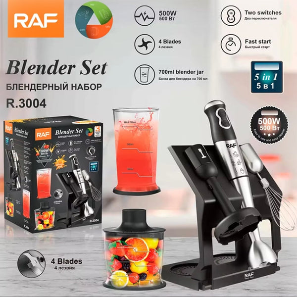 RAF R-3004 5x1 Electric Blender, 500W, 4 Blades, 700ml Capacity