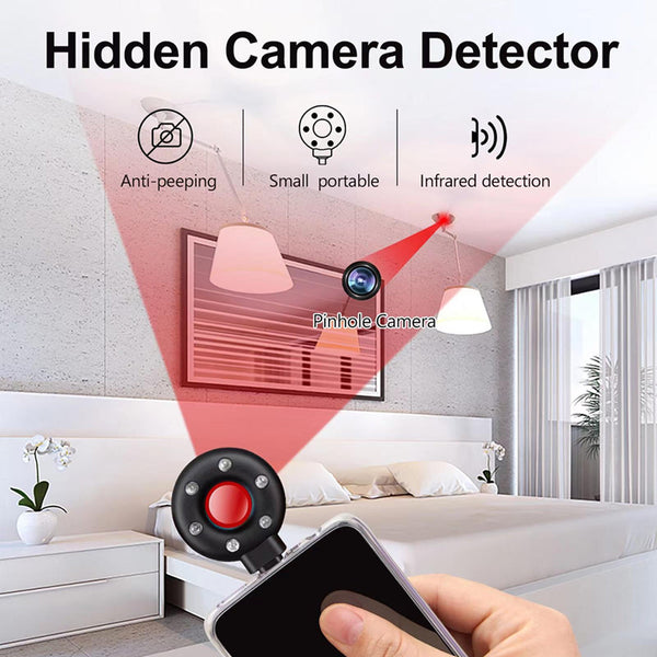 Portable Hidden Camera Detector 8.5g with 6 LEDs Sensitive Light Detector