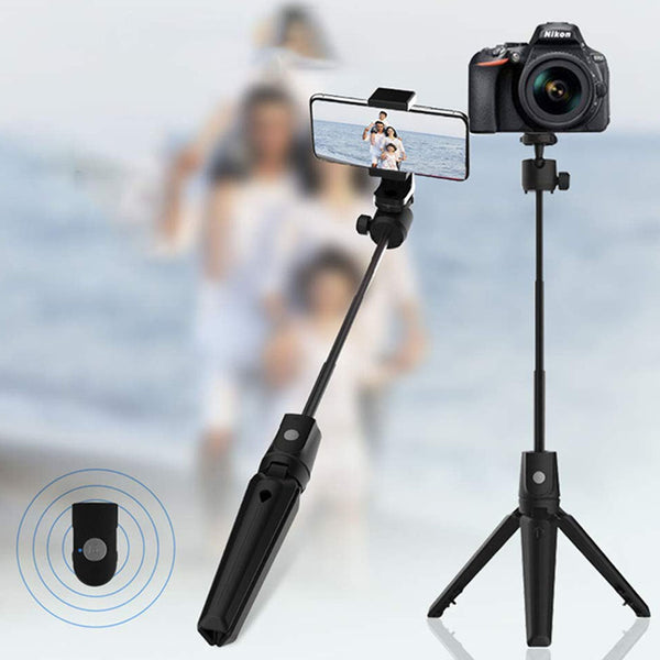 K20 3 in 1 Aluminum Alloy Bluetooth Remote Control Monitor Selfie Stick