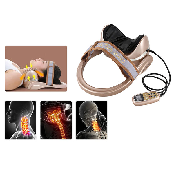 Neck Traction Filled Air Cervical Tractor Portable Posture Pump Relaxing Vertebra Massager