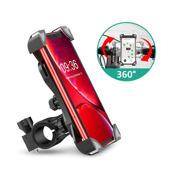 Anti-Shake Bike Phone Holder, 360° Rotation Universal Bicycle Motorcycle Phone Mount Stable Cradle Clamp