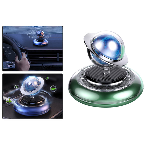 Solar Power Car Air Freshener Interstellar Universe Rotating Ornaments Aromatherapy