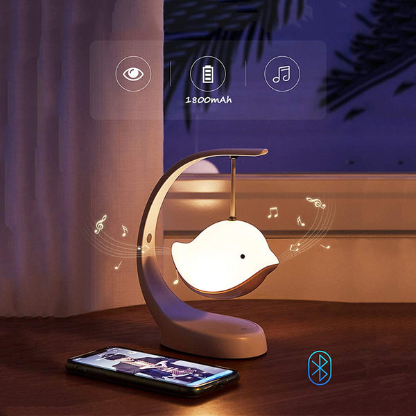 Flying Bird Night Light with Bluetooth Speaker USB Colorful Changing Dimmable