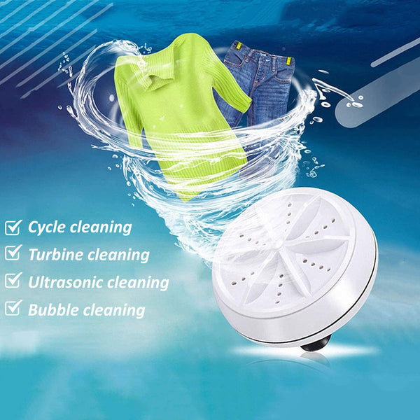 Mini Portable Washing Machine Ultrasonic Turbine Wash