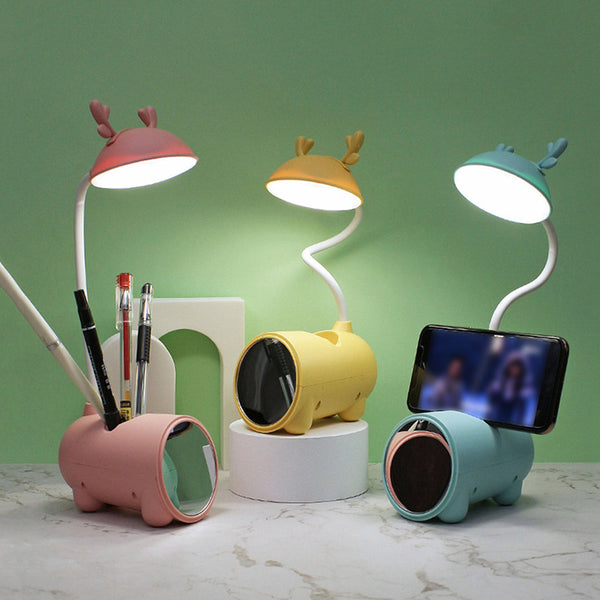 Rechargeable USB Charging LED Touch Switch Fawn Stand Table Light