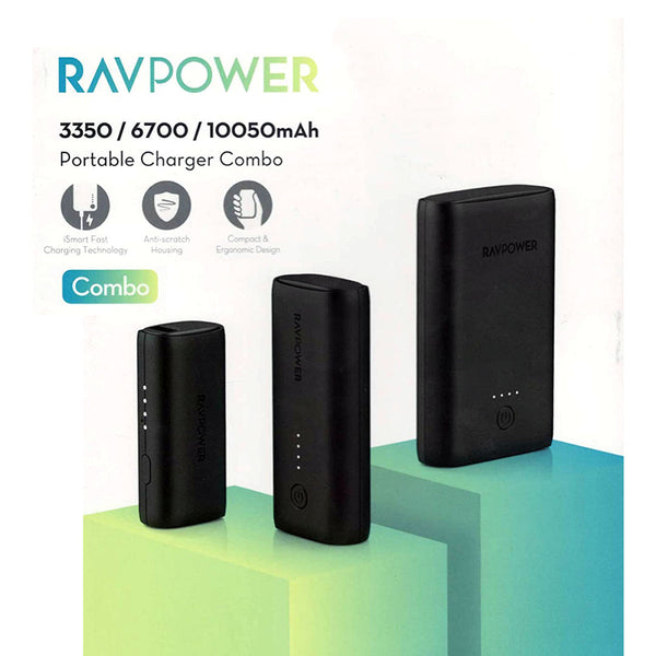 RAVPower RP-PB181 Protable Charger Combo 3350mAh / 6700mAh / 10050mAh