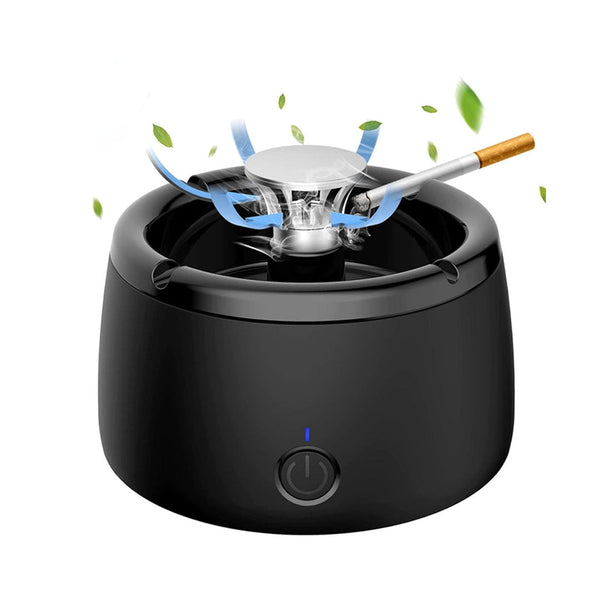 Rechargeable Ashtray with Air Purifying Filter to Remove Odors and Smoke