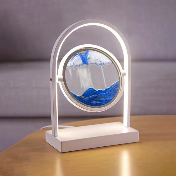 Flowing Sand Art Sandscape Touch LED Table Lamp Sand Picture in Motion