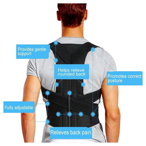 Posture Corrector Shoulder Support Belt for (Kids, Men or Women) Adjustable Back Pain Relief Humpback Prevention