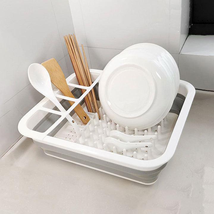 Dryer Dish Rack and Foldable Storage Bowl with Non-Slip Legs Made of High-Quality Silicone 