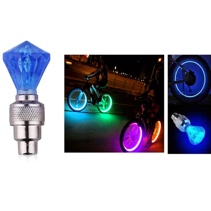 Set Of 2 Diamond Shape Car Tyre LED Lights with Motion Sensor Multicolor light