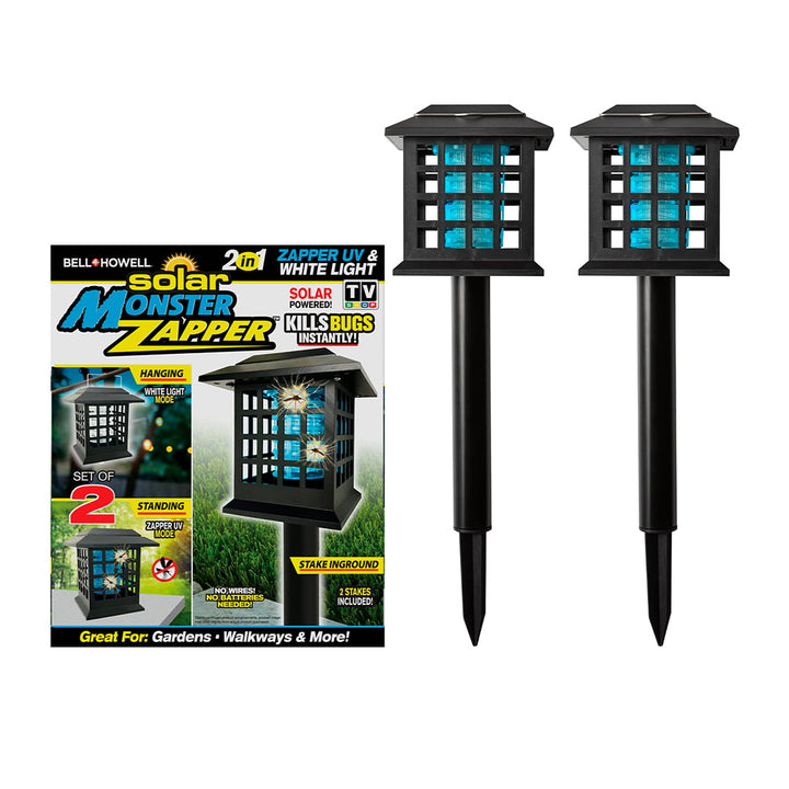 Monster Zapper, Solar-Powered, Wireless, Rain-Proof Insect and Bug Zapper