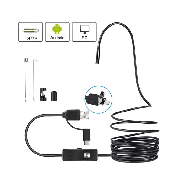 Industrial Endoscope Camera 3.9MM Mini IP67 Waterproof USB Borescope Inspection Camera