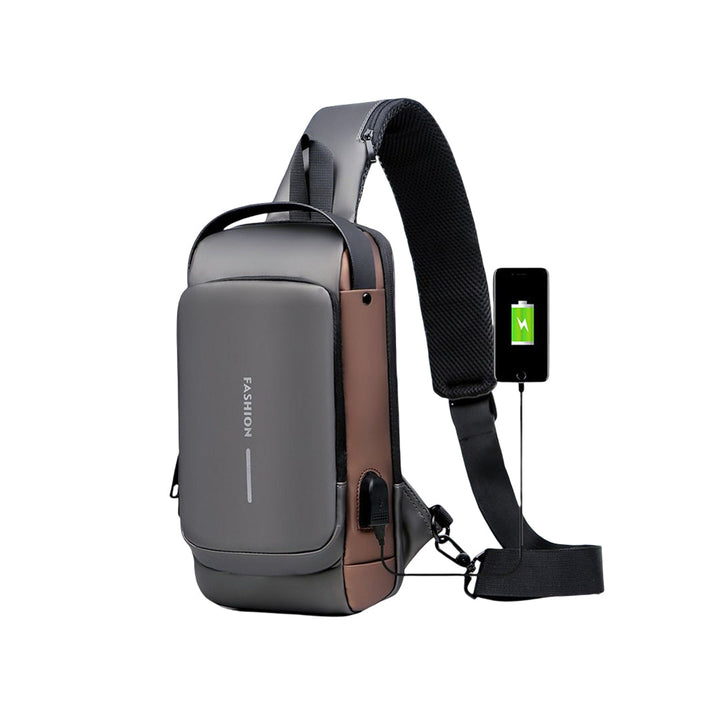 Anti Theft Sling Bag USB Charge Sport Crossbody Anti-Theft Shoulder Backpack