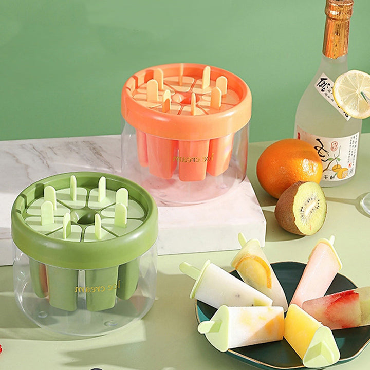 Plastic DIY Popsicle Ice Cream Mold with 8 Sticks