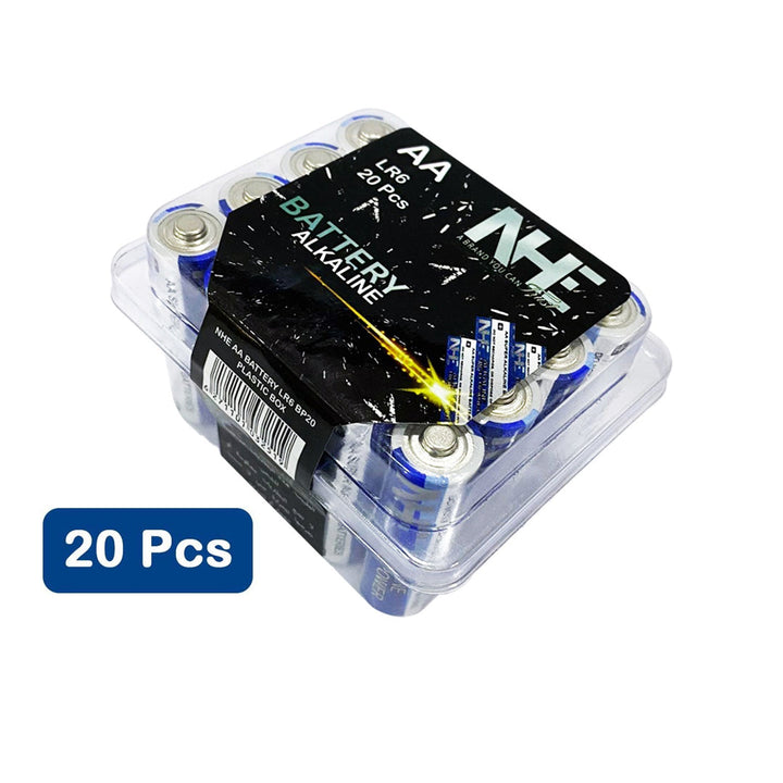 NHE (AAA Or AA) Alkaline Battery Plastic Box - 20 Pcs