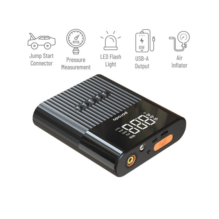 Porodo Multi Function 8800mAh Jump Starter and Air Pump