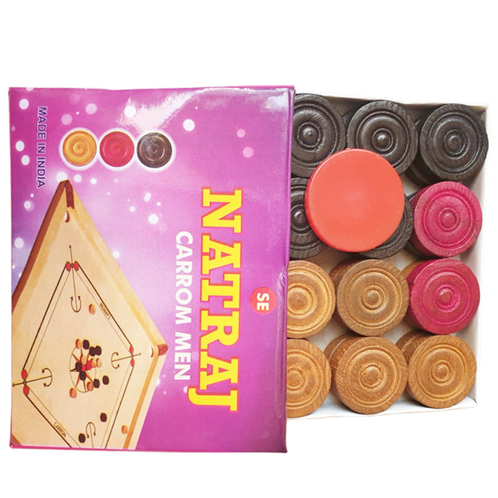 Carrom tools combo Carrom Game Coins & Striker + Carrom Powder