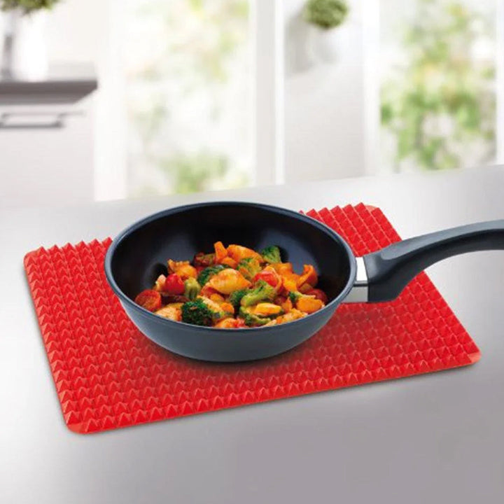 Pyramid Pan Silicone Baking Mat, Heat Resistant, Half Sheet, Fat Reducing Mats