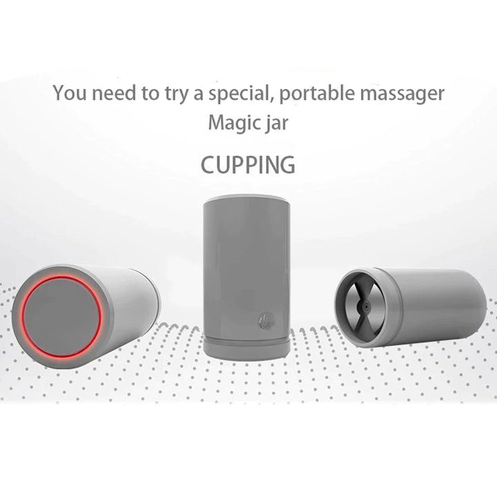 Rechargeable USB Electric Magnetic Pulse Silicone Cupping - Magic Jar Massager