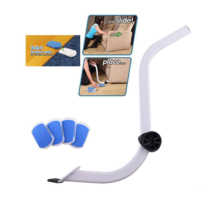 EZ Moves Furniture Moving System with Sliders to Move Heavy Furniture Quickly & Easily 