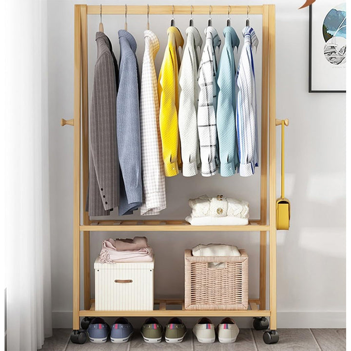 Clothes Rack with Two Bottom Shelves