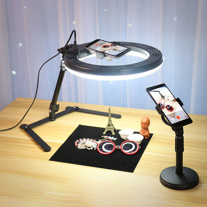 Shooting Light Selfie Ring Light Teaching Class Light Product Demo Live Cooking Teaching Phone Stander Led Ring