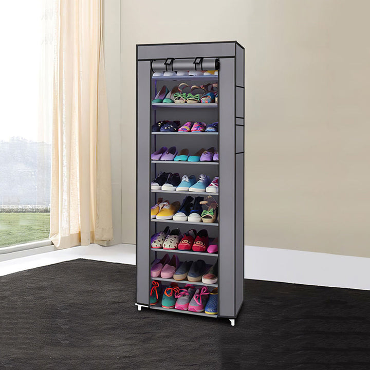 Room-Saving 10-Layers Non-Woven Fabric Shoe Storage Rack