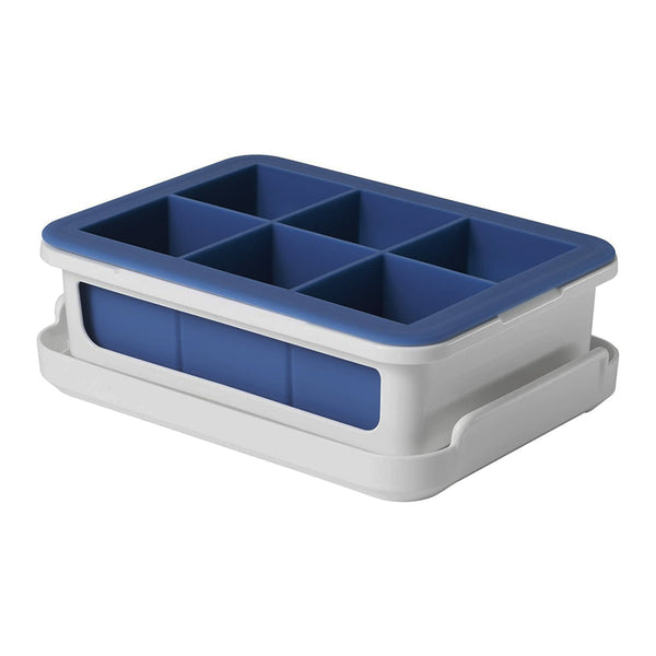 Covered Silicone Ice Cube Tray - Large Cubes